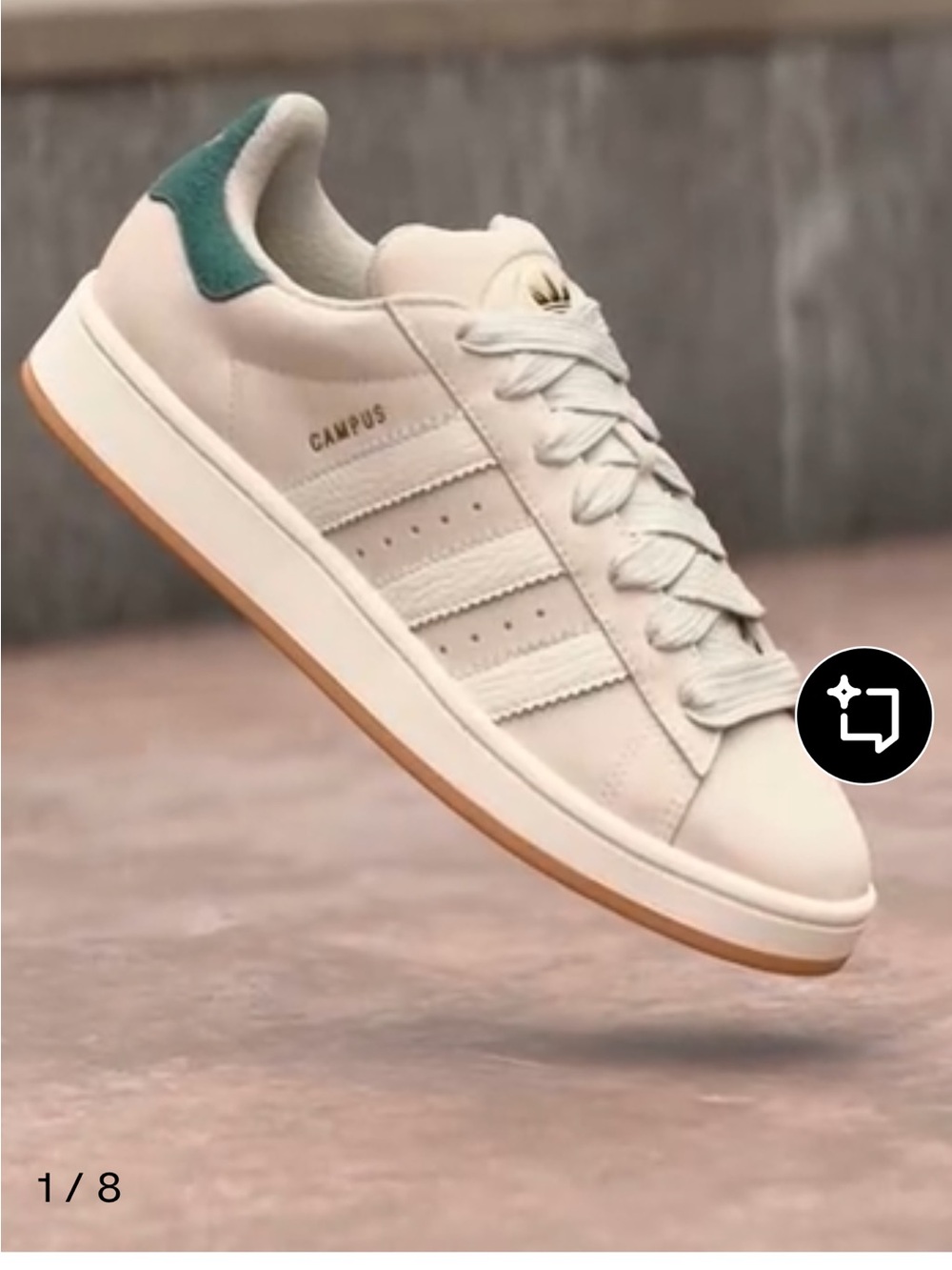 Adidas Campus 00s Off White Collegiate Green Gold Men’s 11.5 Sneakers New
